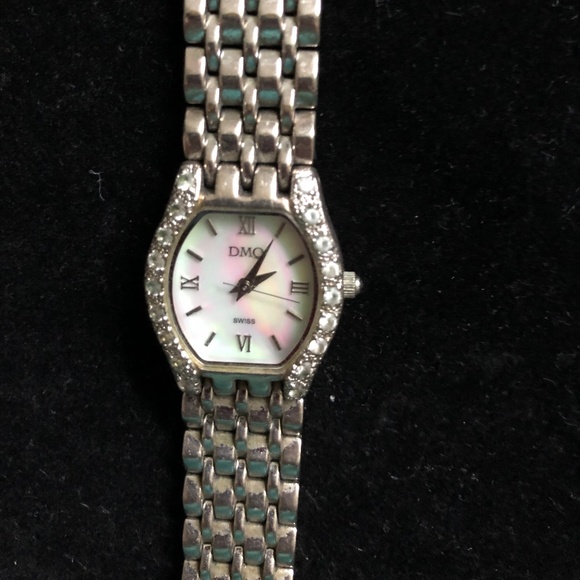 DMQ Silver Watch w/ Mother of Pearl Face - Picture 1 of 5